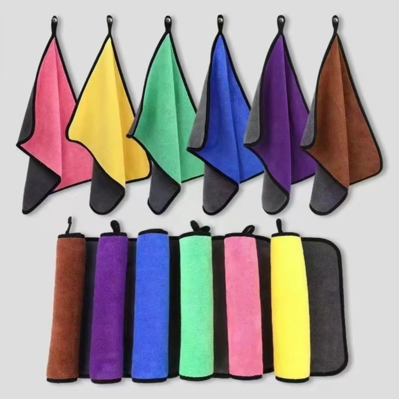 【8条】包边款擦车毛巾抹布强吸水不掉毛尺寸