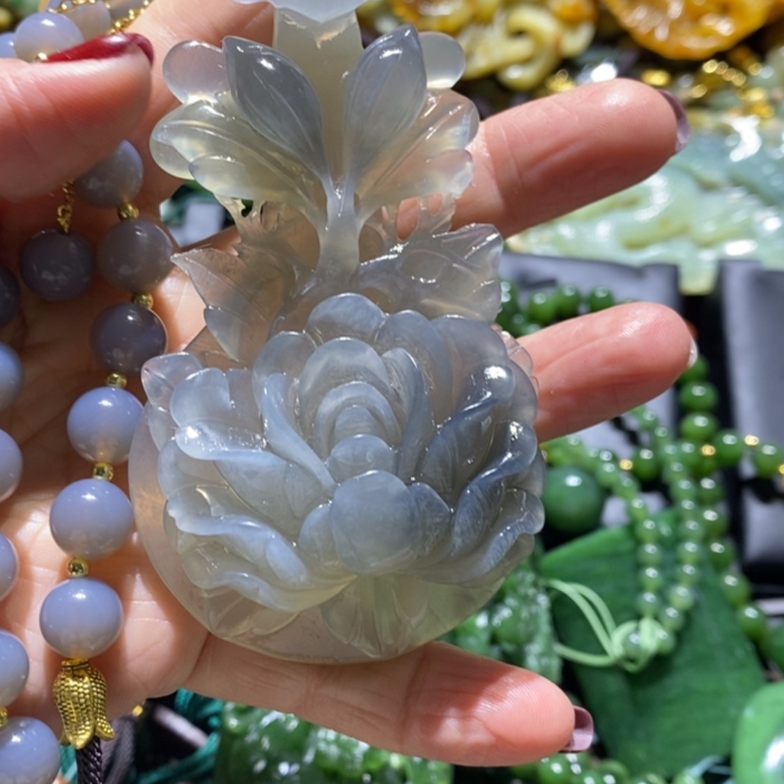 【闪购商品】岫玉毛衣链未镶嵌