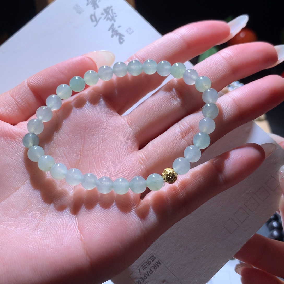 翡翠手链未镶嵌福利珠串卡6