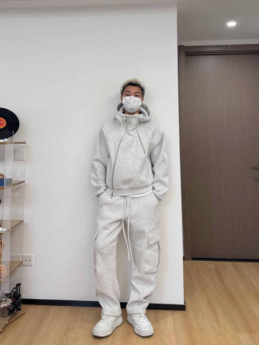 Ninjazz 美式短宽版重磅550克多拉链解构开衫连帽卫衣