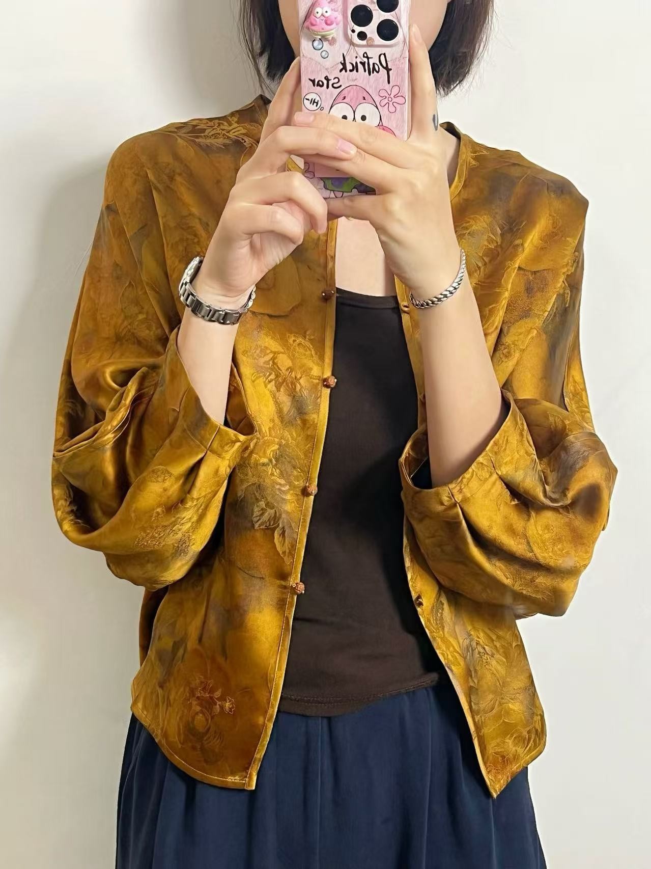 百分百香云纱真丝专拍链接