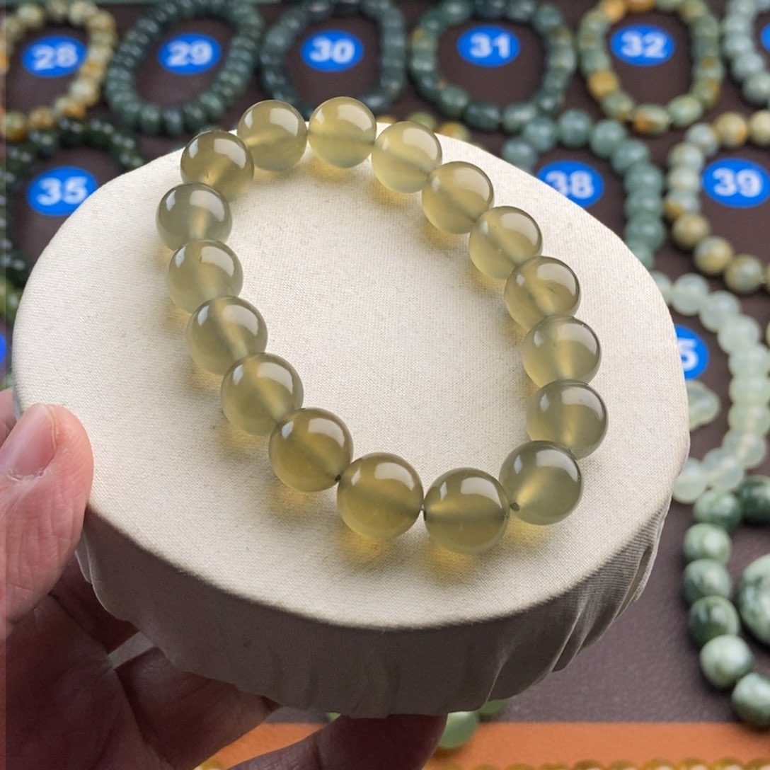 蛇纹石玉手串未镶嵌歆*