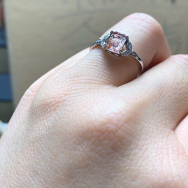 水晶水晶戒指银S925镶嵌