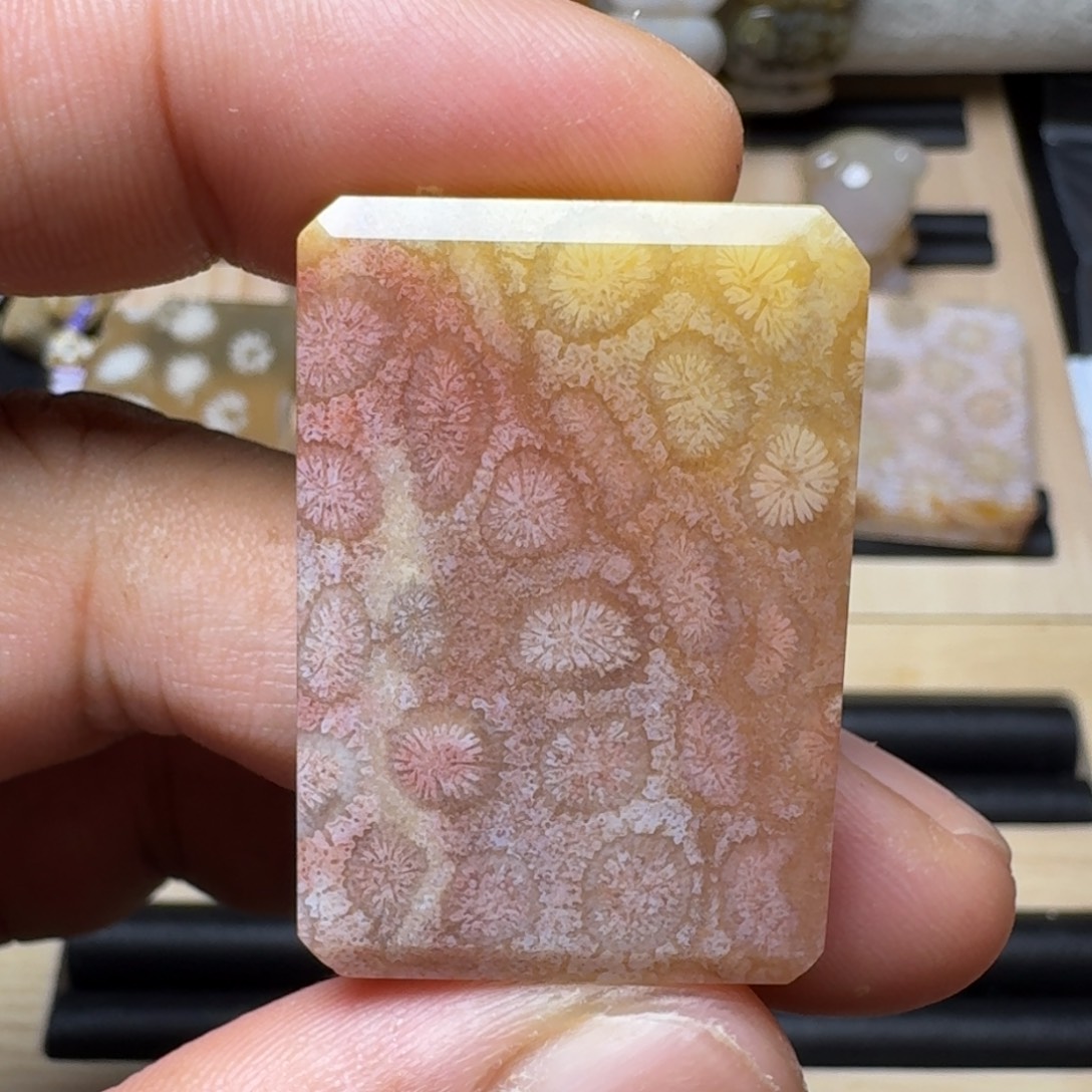 硅化玉纯天然色有机玉石保真色未镶嵌