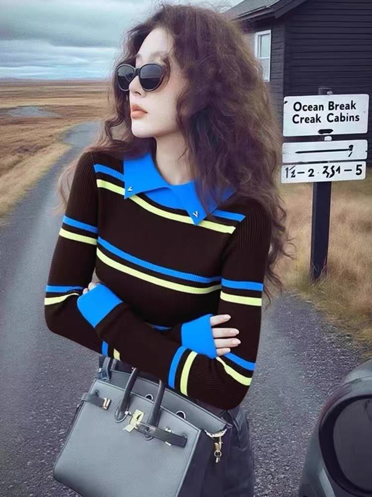 【蝴蝶】A501-A600号  小香气质法式高级长袖针织衫