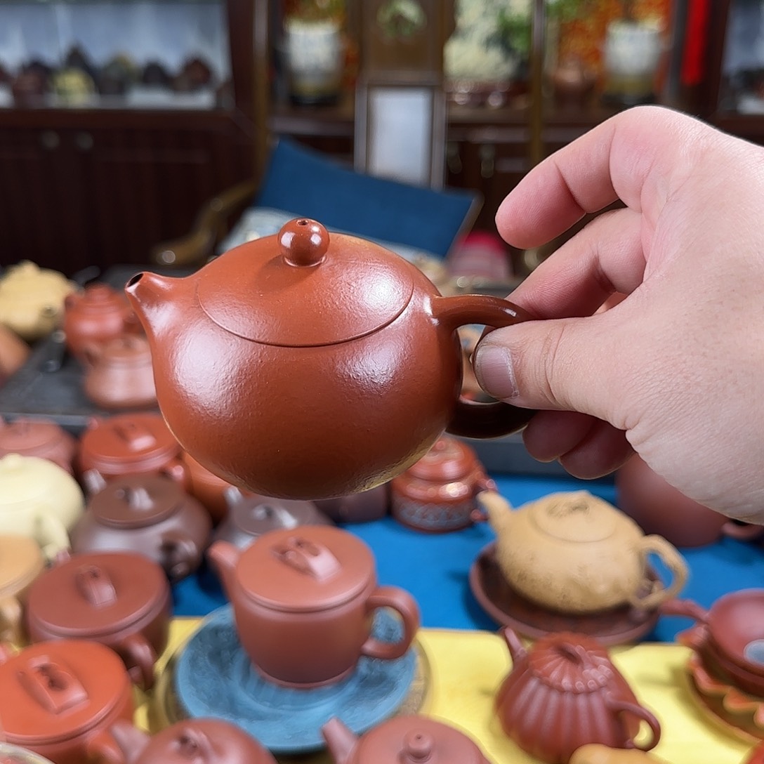紫砂茶壶西施朱泥