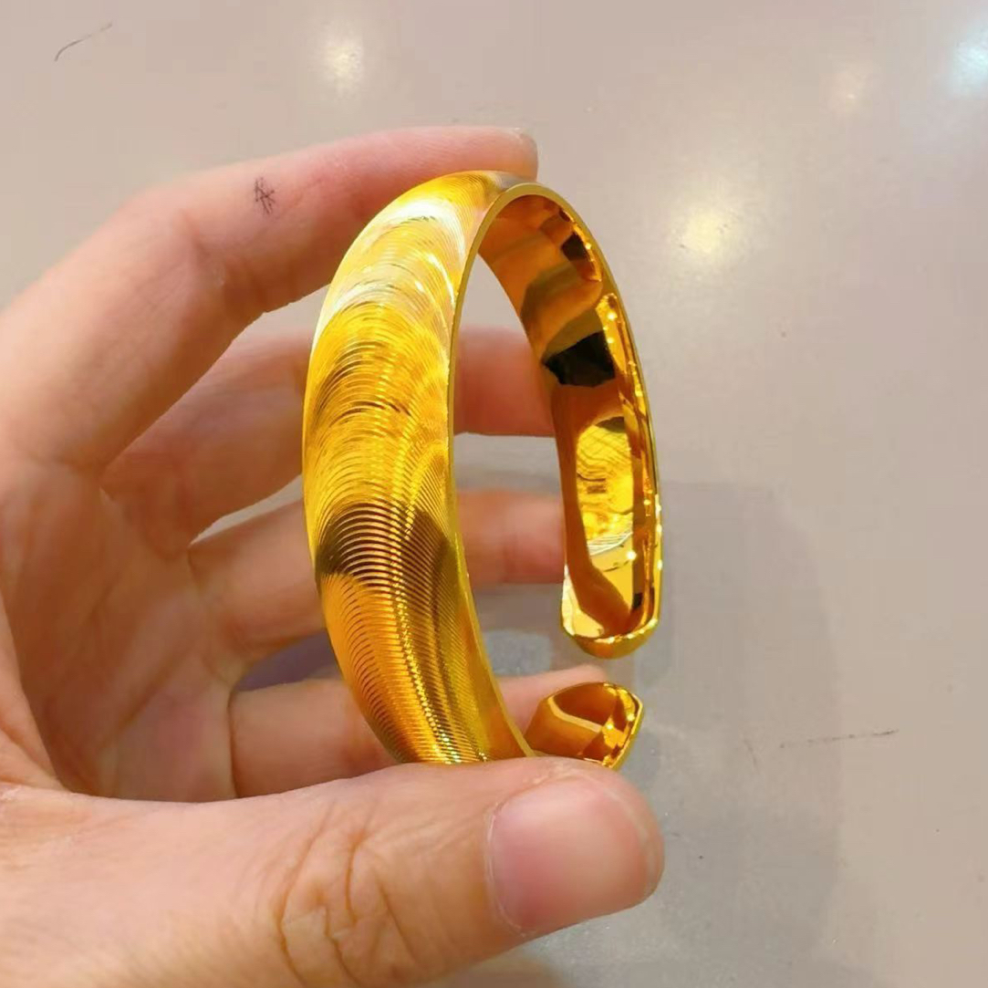 合金手镯 14mm猫眼开口宽版手镯