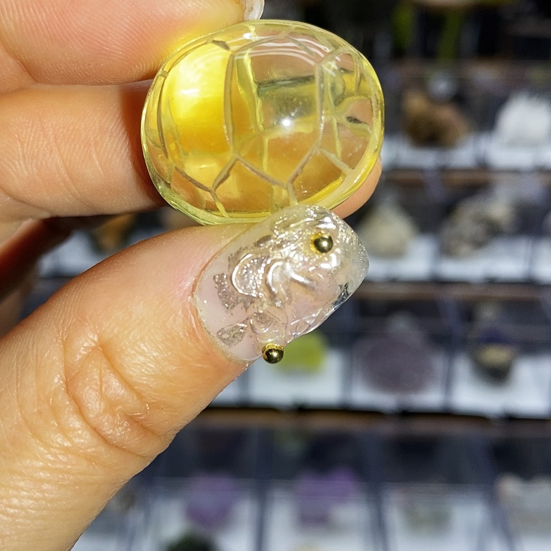 亚克力黄水晶富甲天下雕刻件