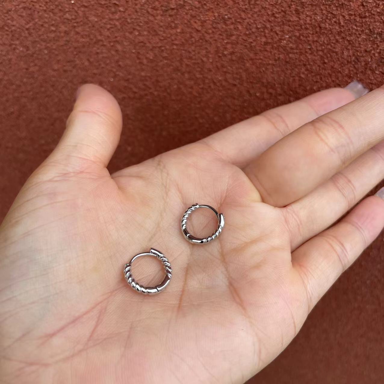 足银耳饰 501镂空精美耳钉