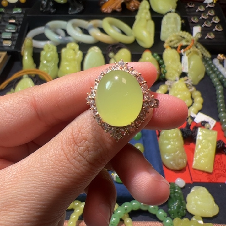 和田玉（黄玉）颈饰银S925镶嵌