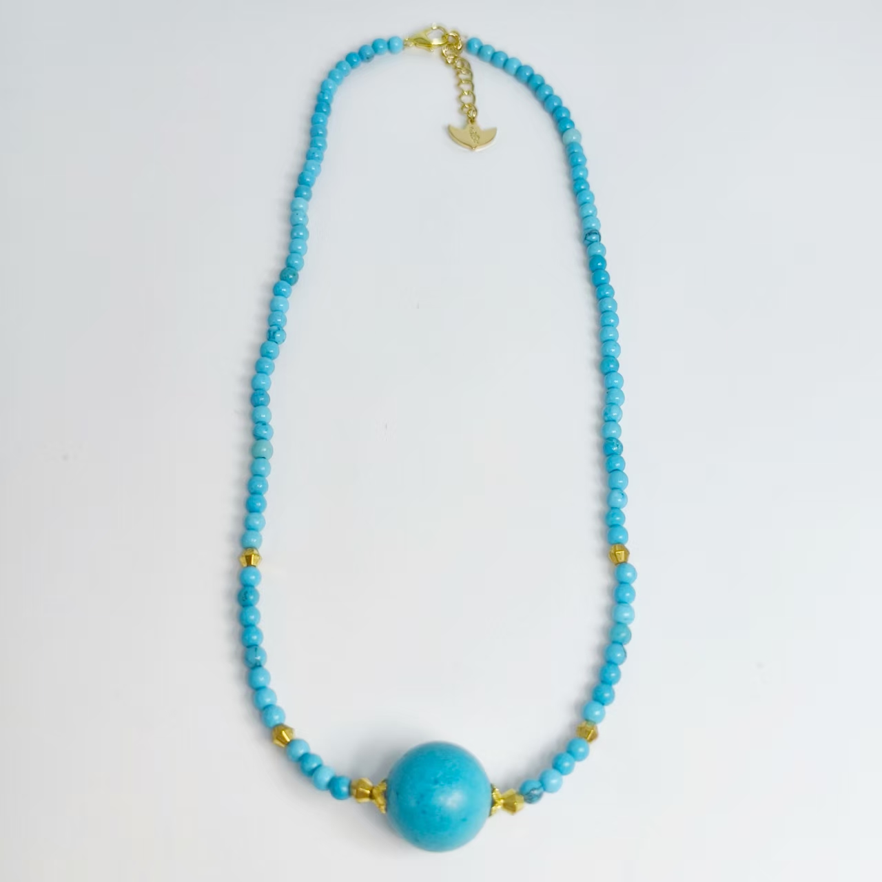 铜合金项链 正品LOSSY ROW【掌上明珠】高瓷蓝色小米珠链DHCY29