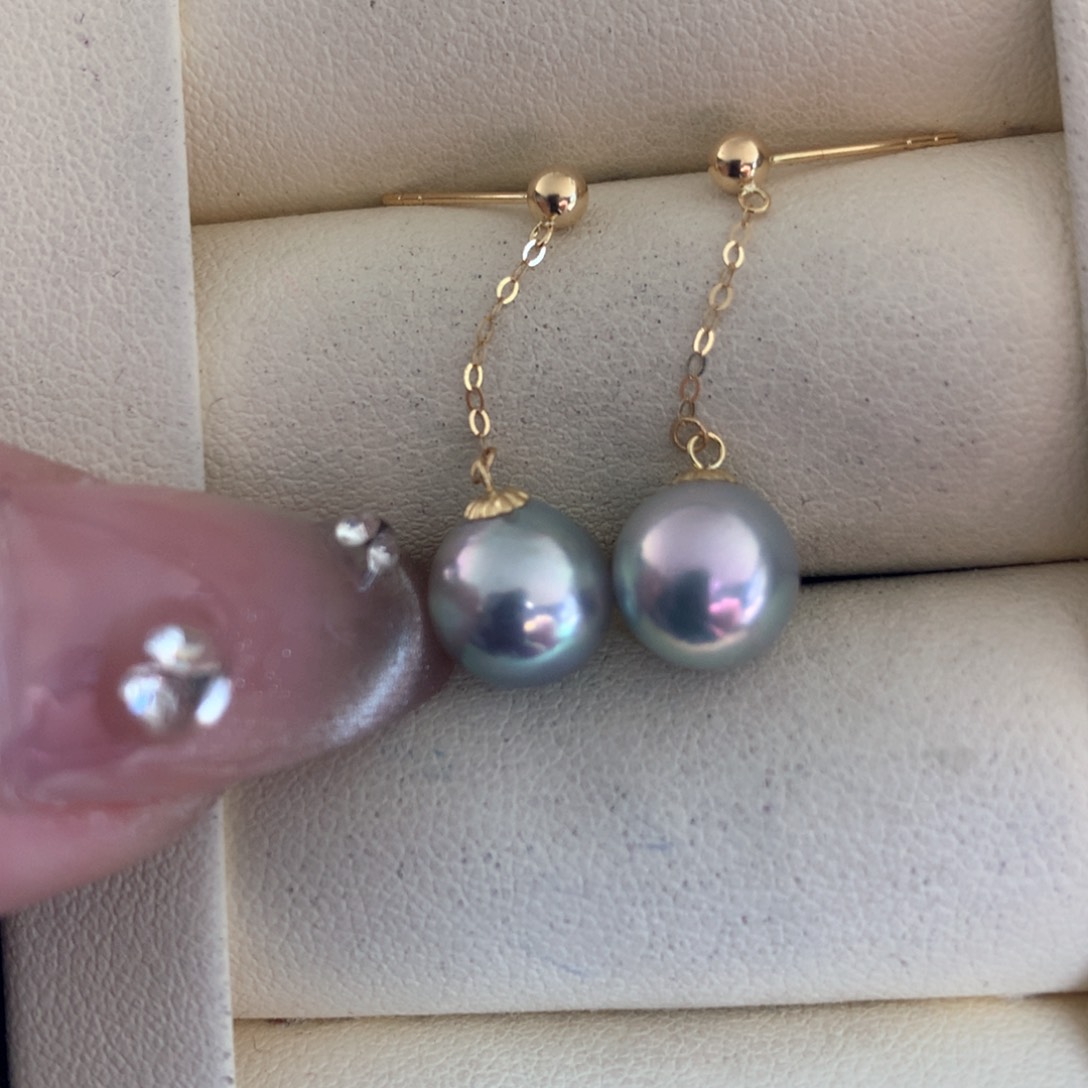 海水珍珠耳饰18K金镶嵌
