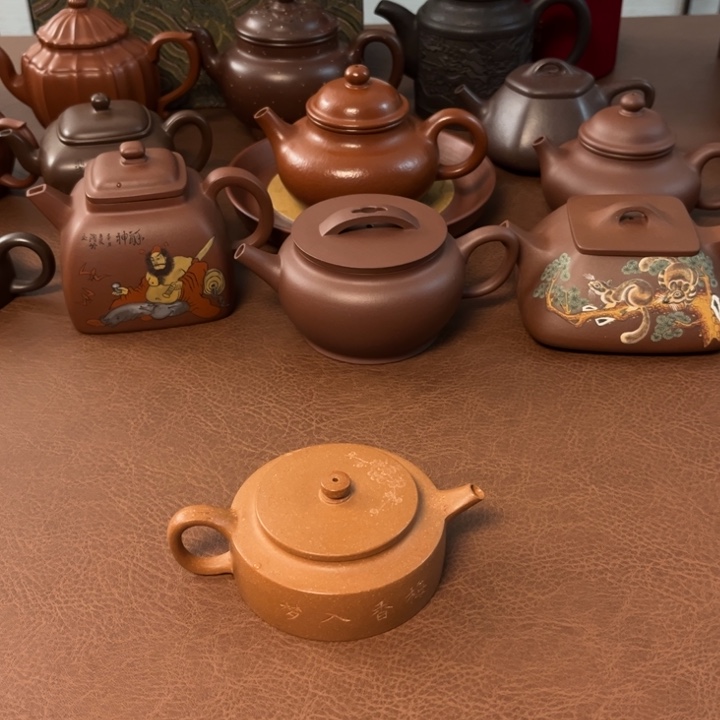 紫砂茶壶周盘黄降坡手工壶