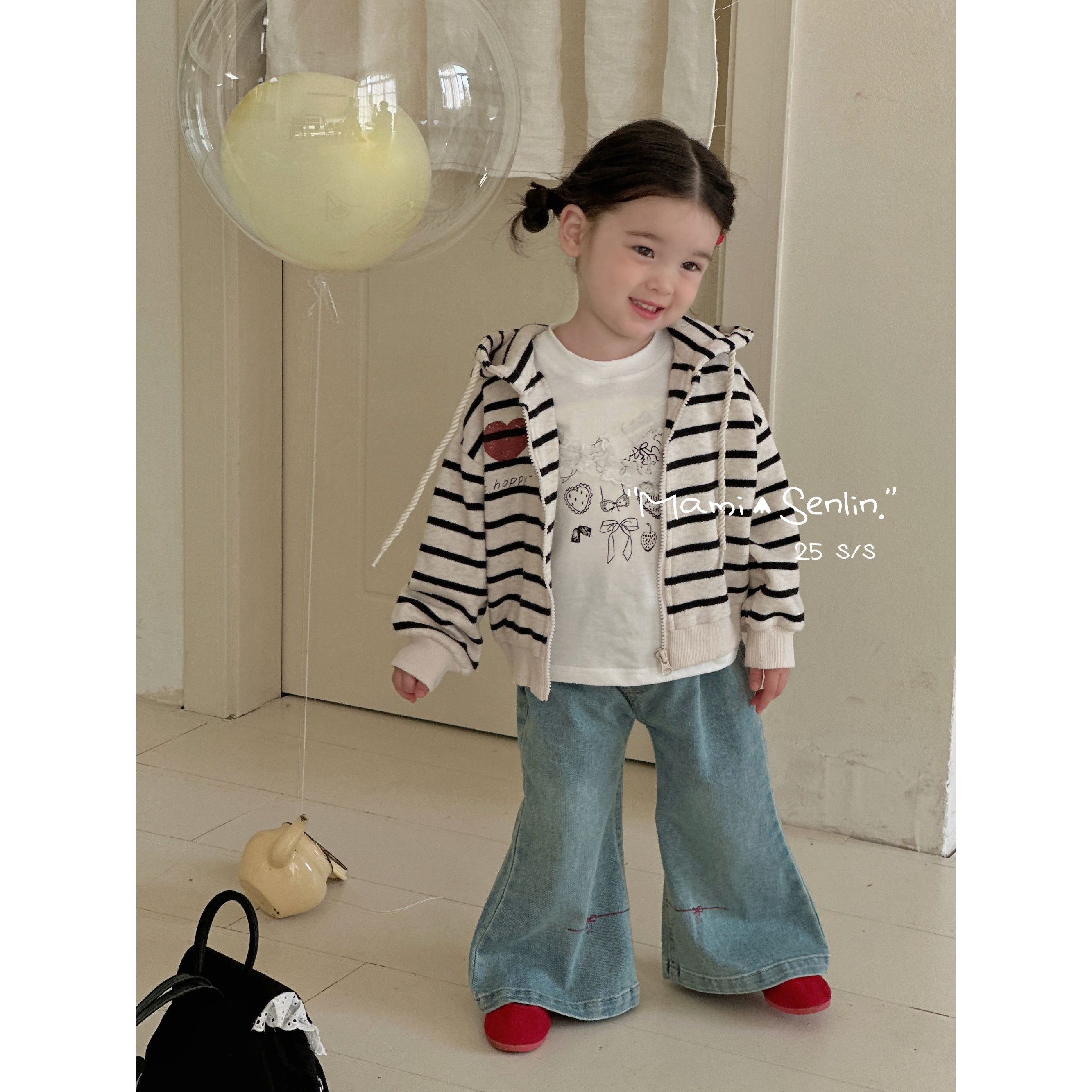 【现货】妈咪森林童装2025秋季新款卡通牛仔裤套装251-MMSL-251076