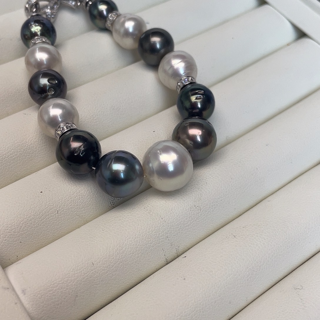 手绳海水珍珠银S925镶嵌