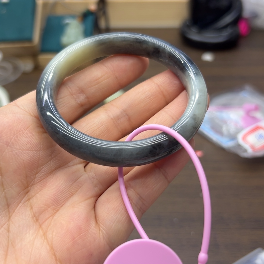 和田玉未镶嵌手镯56圈围914