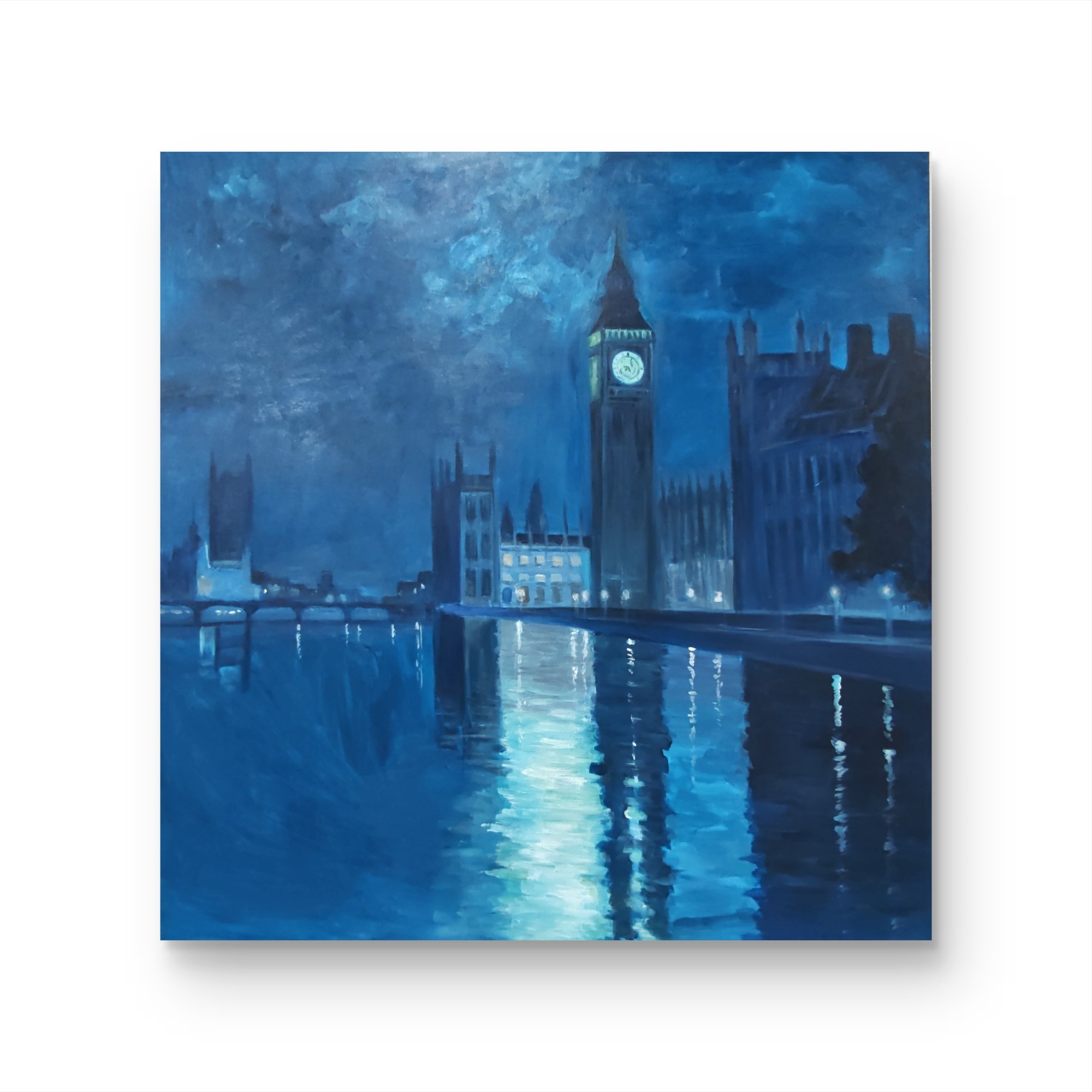 【大笨钟的诉说】“90*90” No.1132纯手绘挂画