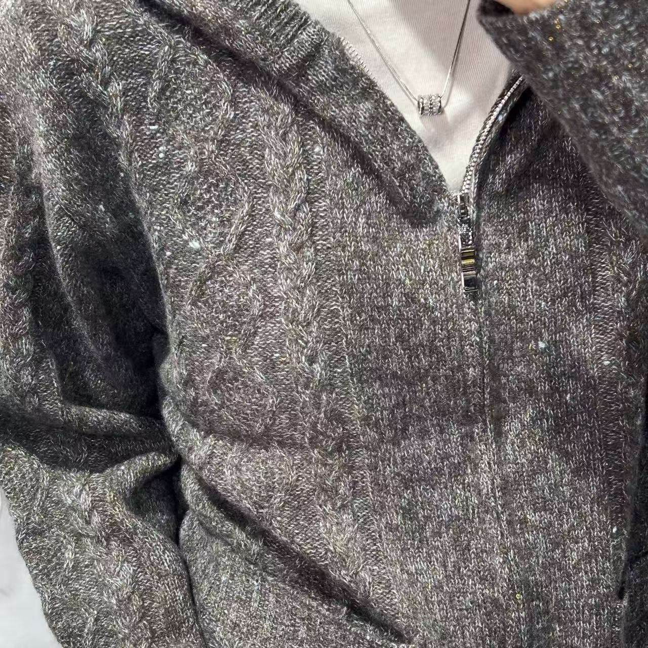 2025【炸总精选】100%山羊绒时尚连帽百搭针织套头衫Y12356