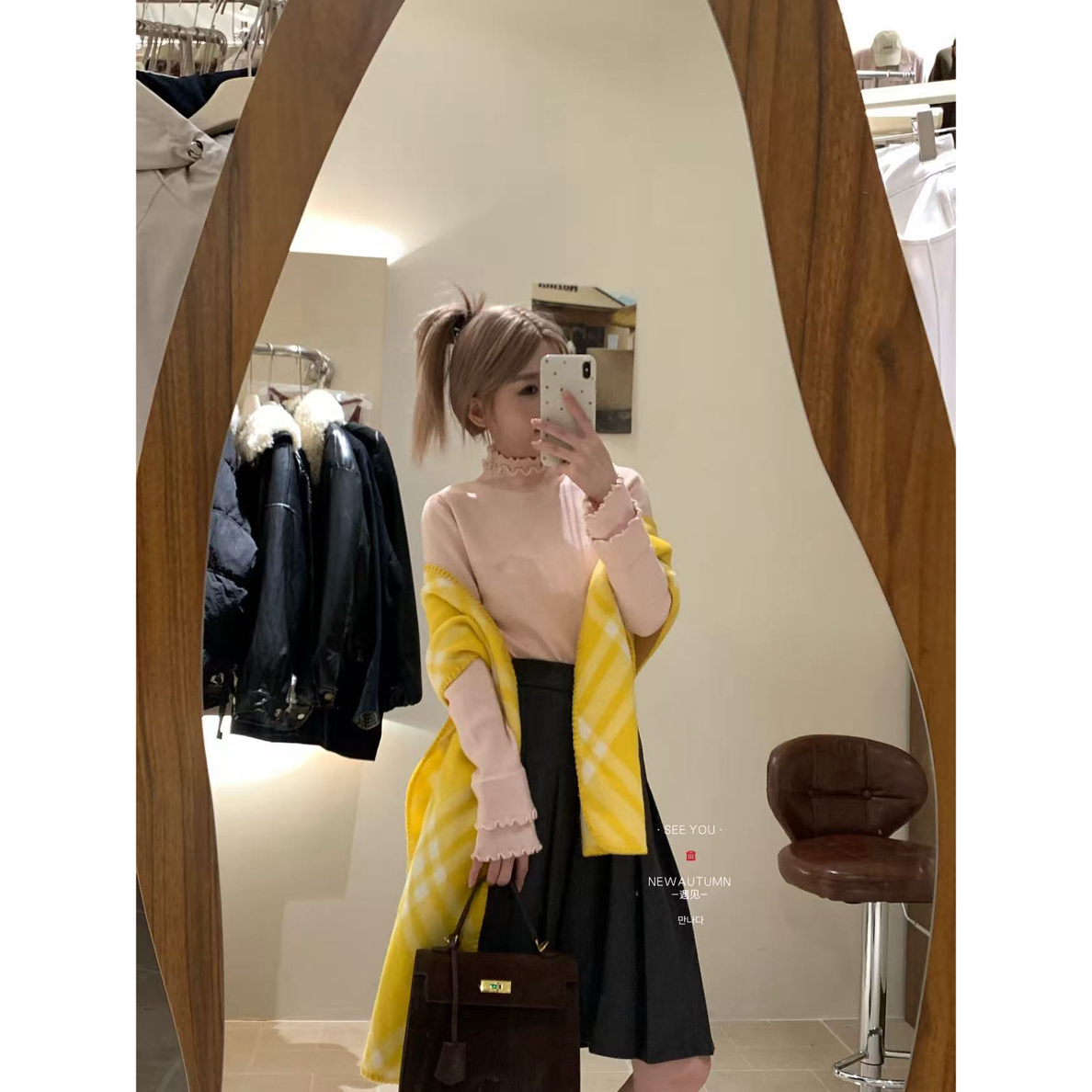 seeyou@s495 搭配加分项～韩系时尚花边设计立领打底衫 11-21