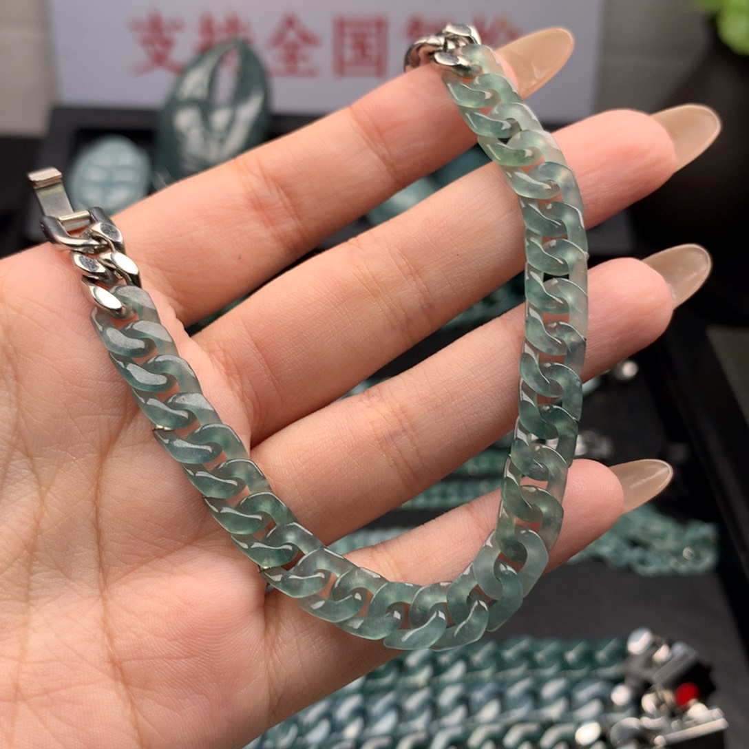 翡翠未镶嵌手链000001