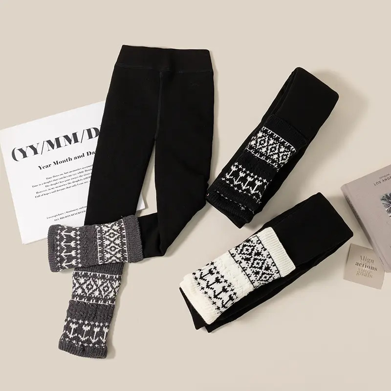 外穿加绒特厚儿童保暖一条过冬女童蚕丝袜套长裤子秋冬宝宝打底裤