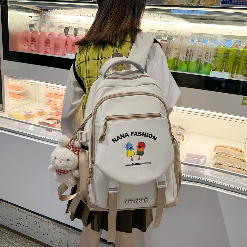 背包新款休闲百搭轻便大容量双肩包高颜值女初高中大学生书包