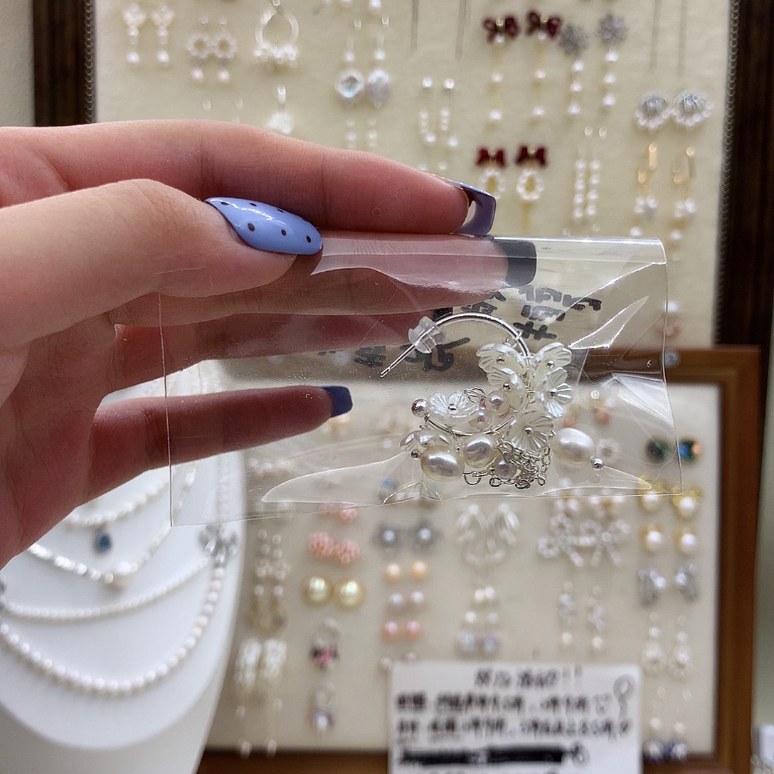 银S925镶嵌淡水珍珠耳饰