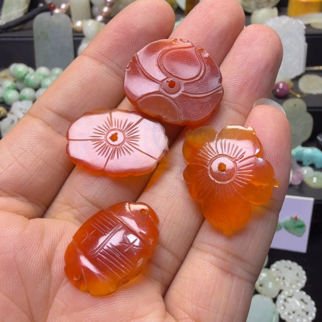 星***灯玛瑙/玉髓颈饰未镶嵌