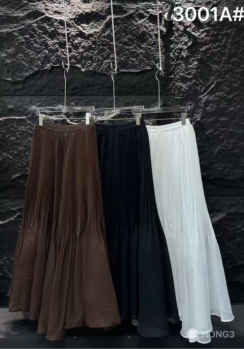 卡麦酱-HONGS 设计师款细百褶大摆半裙 3001