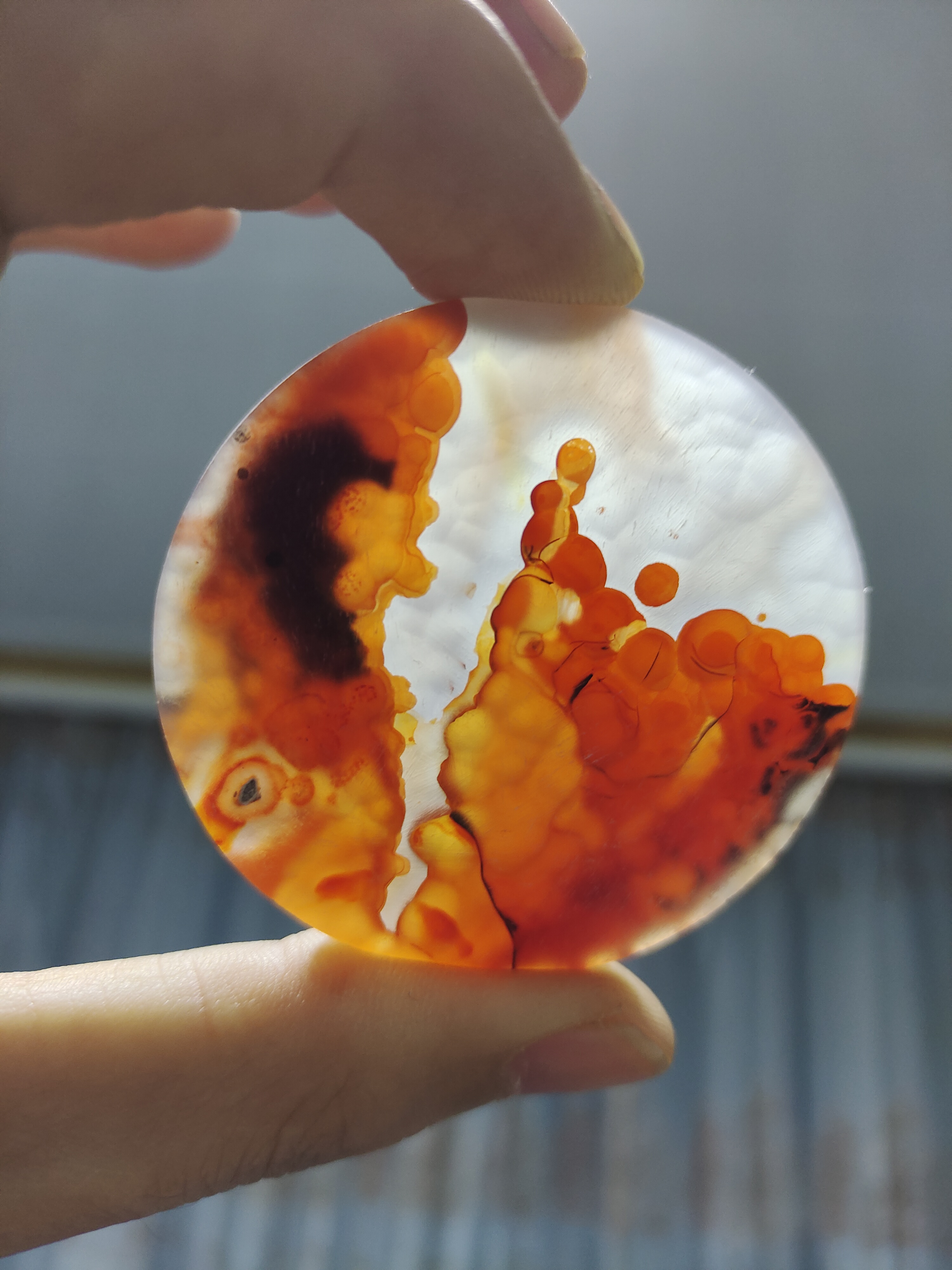 天然玛瑙像形花牌～人物