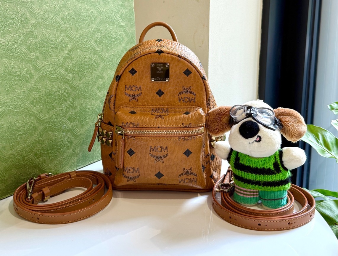 99新 MCM MCM干邑色超mini中号双肩包99新/2108