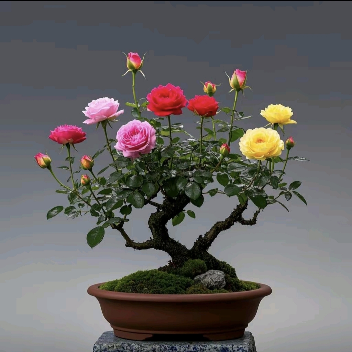 盆景素材山木香嫁接月季