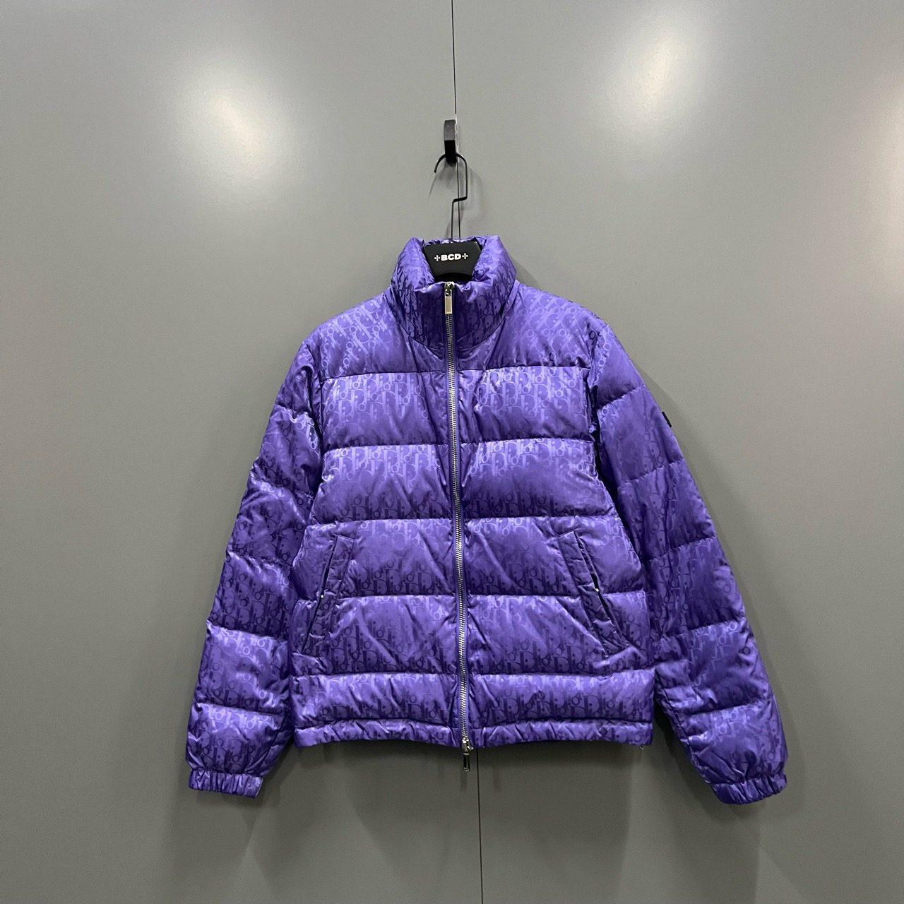 99新 DIOR/迪奥 ab1211 302611 紫色满印老花羽绒服 44码