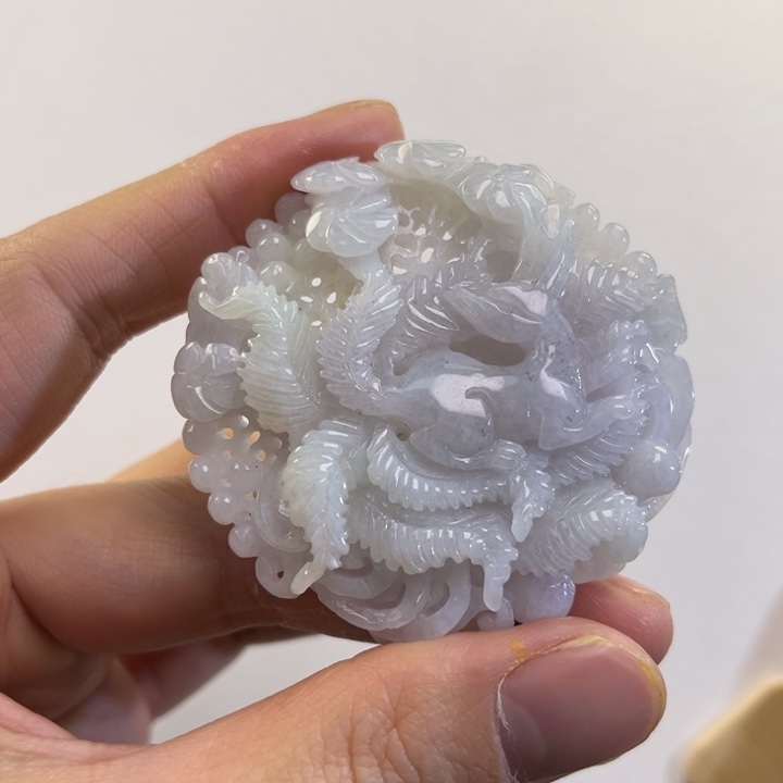 翡翠吊坠(赠链)未镶嵌代编织