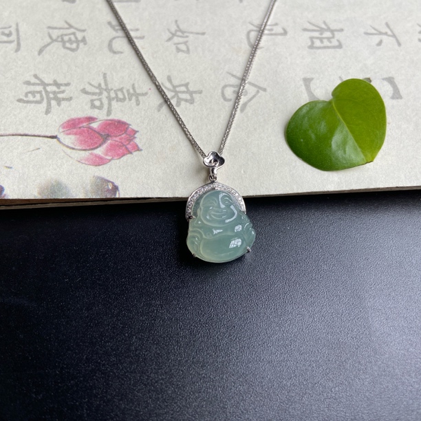 C26纯天然缅甸翡翠《佛公》气质轻奢镶嵌精美