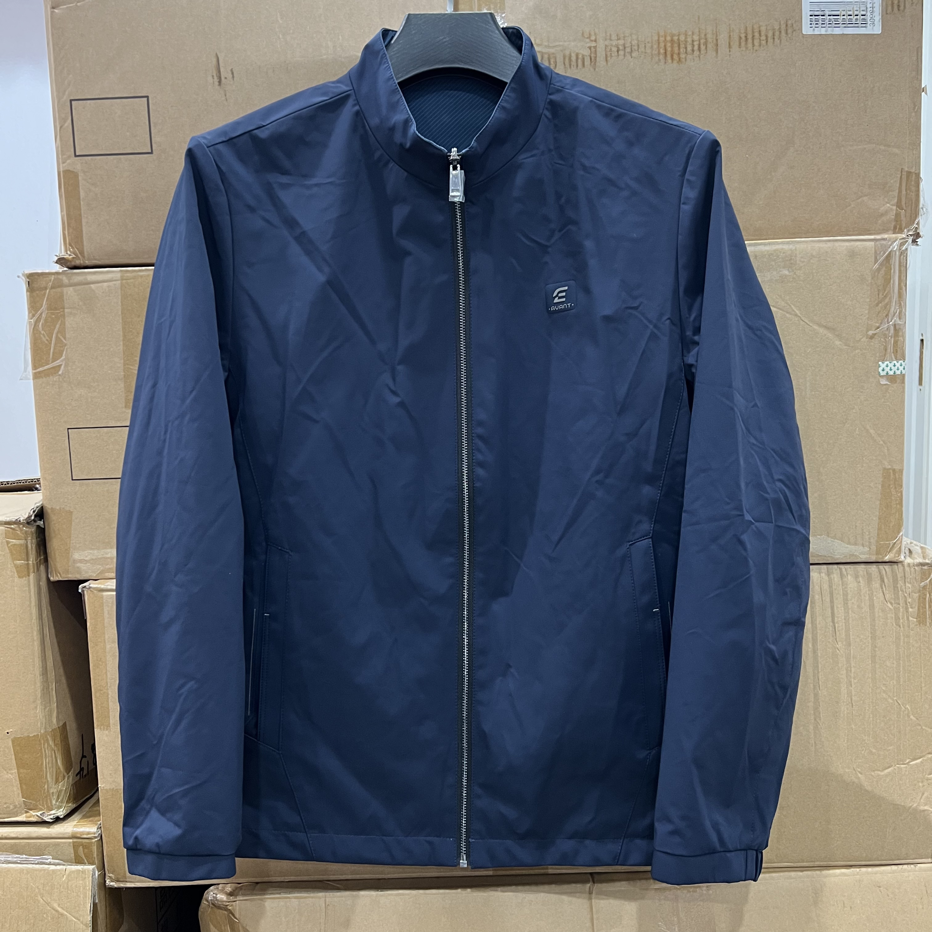 8894撤柜H剪标立领夹克外套双面穿商务纯色拉链春秋男士外套651