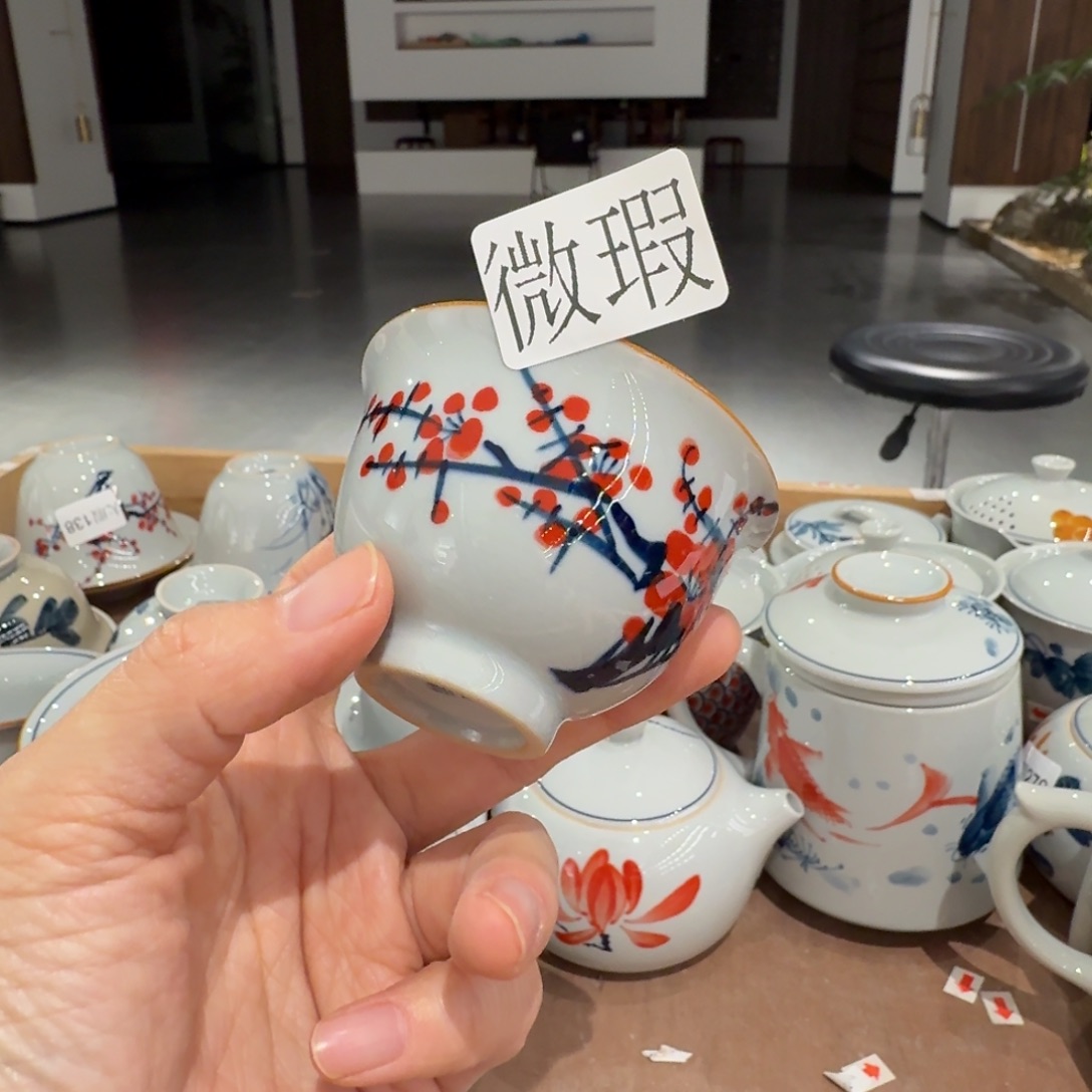 微瑕釉下彩纯手绘