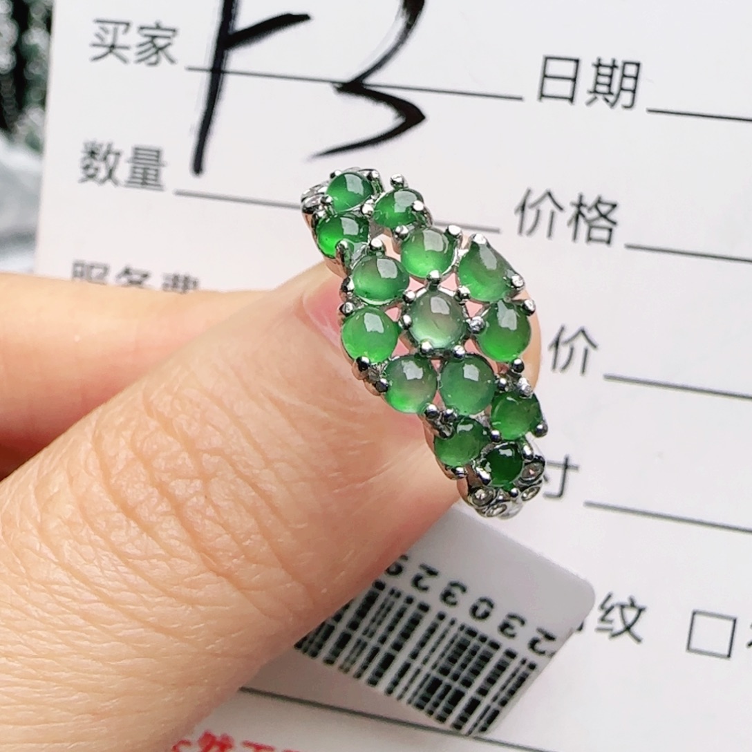 银S925镶嵌手链翡翠