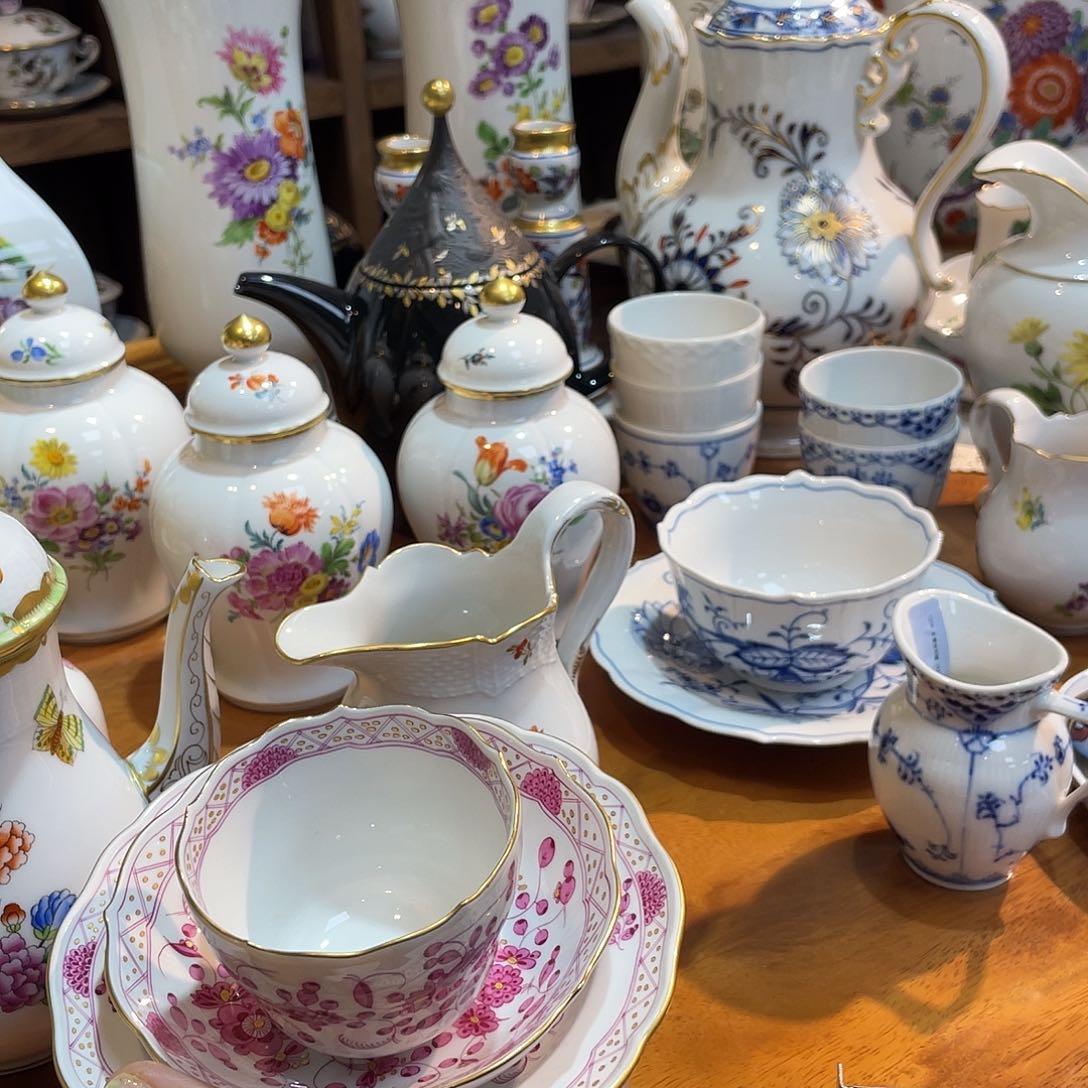 瓷片粉色印度之花一杯两碟