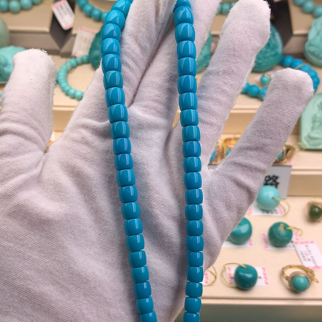 绿松石珠宝奇石18K金镶嵌