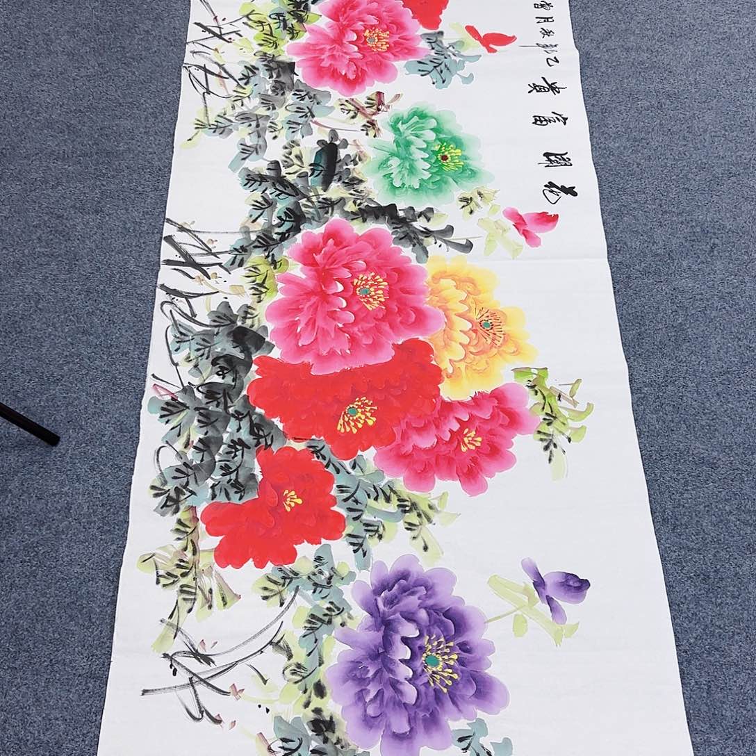 国画作品小姐姐放漏中