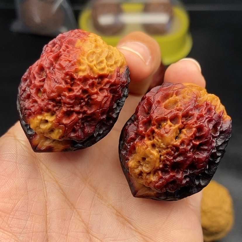 【闪购商品】把件文玩核桃37尺铁狮子球