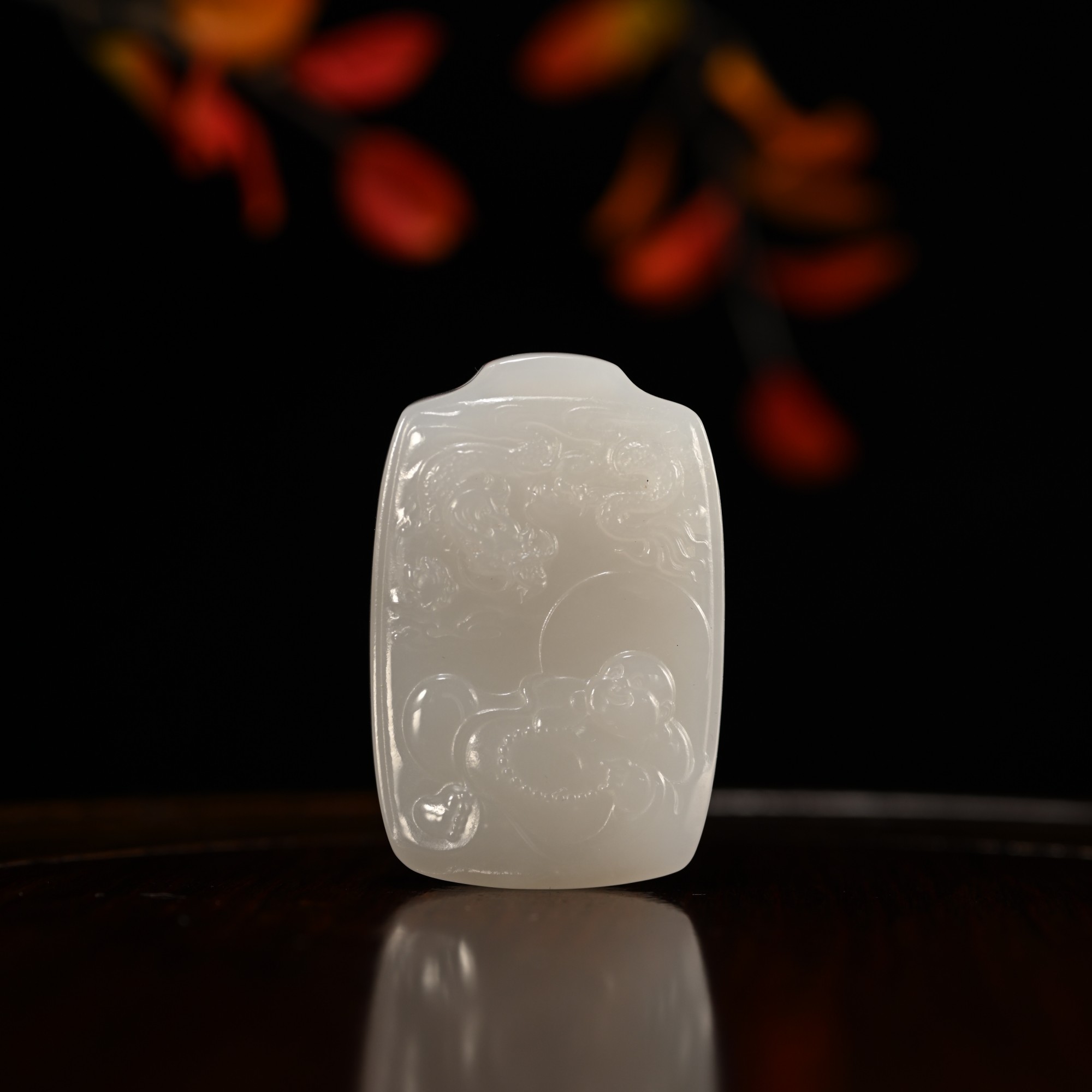 Lot8802 HP6804390和田玉白玉弥勒佛挂牌/杭拍