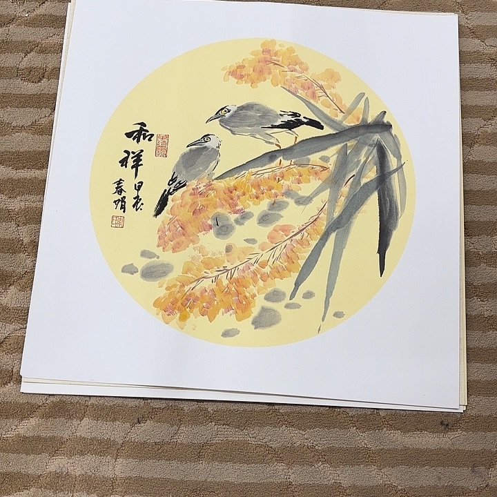 国画花鸟等多种鸟类的栖息50.50