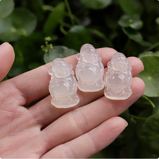 马料 玛瑙玉髓 财神吊坠