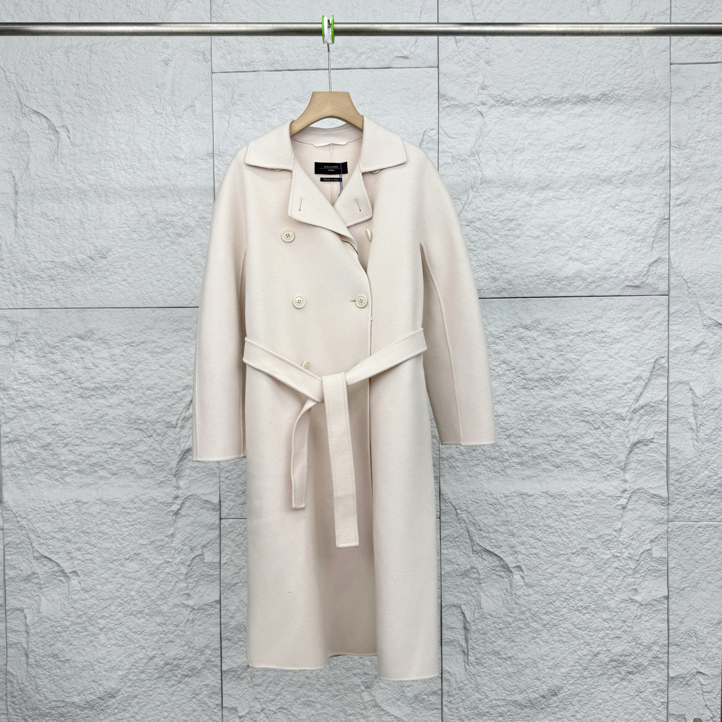 99新 WeekendMaxmara/麦丝玛拉 34码/米色长款羊毛大衣/11792486