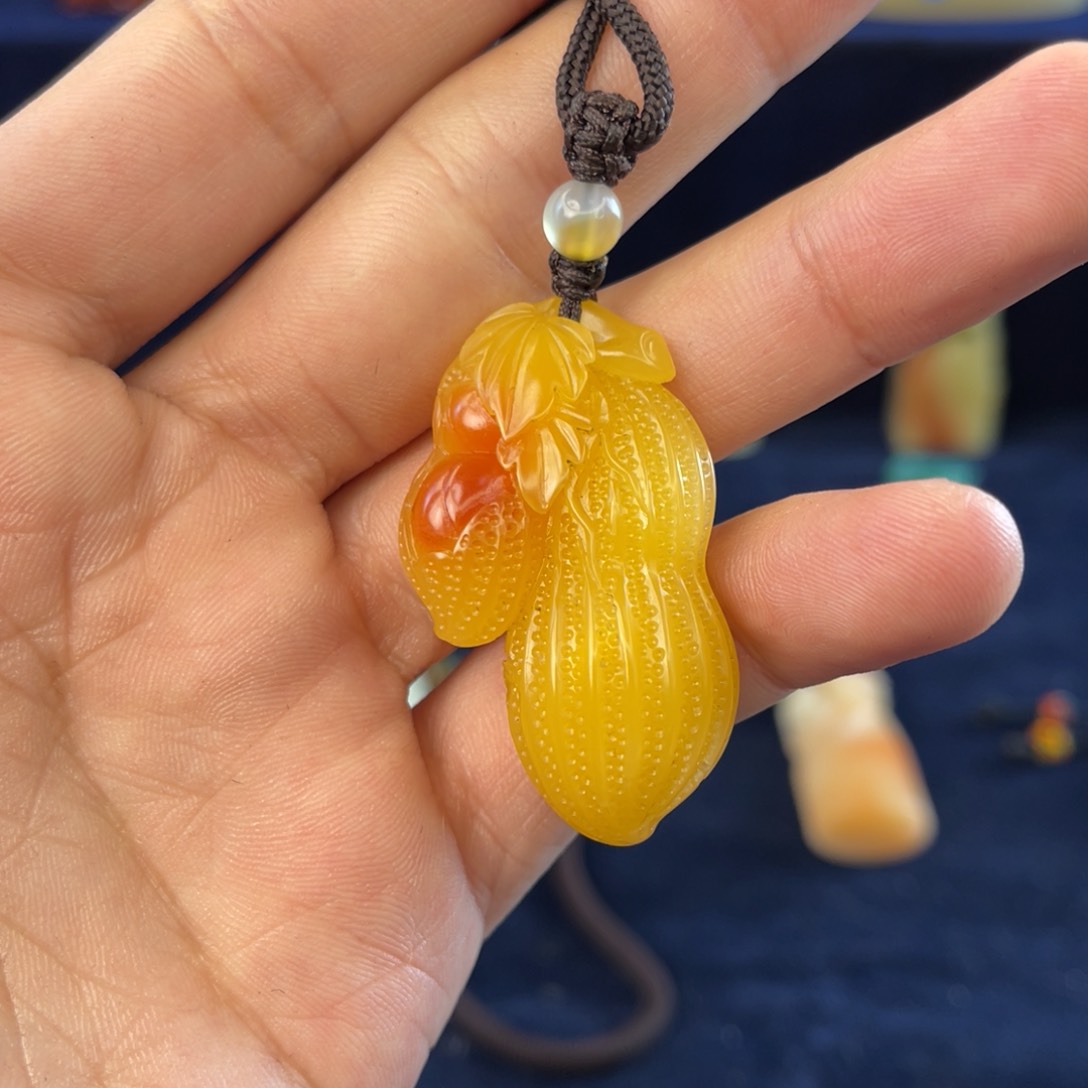 寿山石结晶黄芙蓉