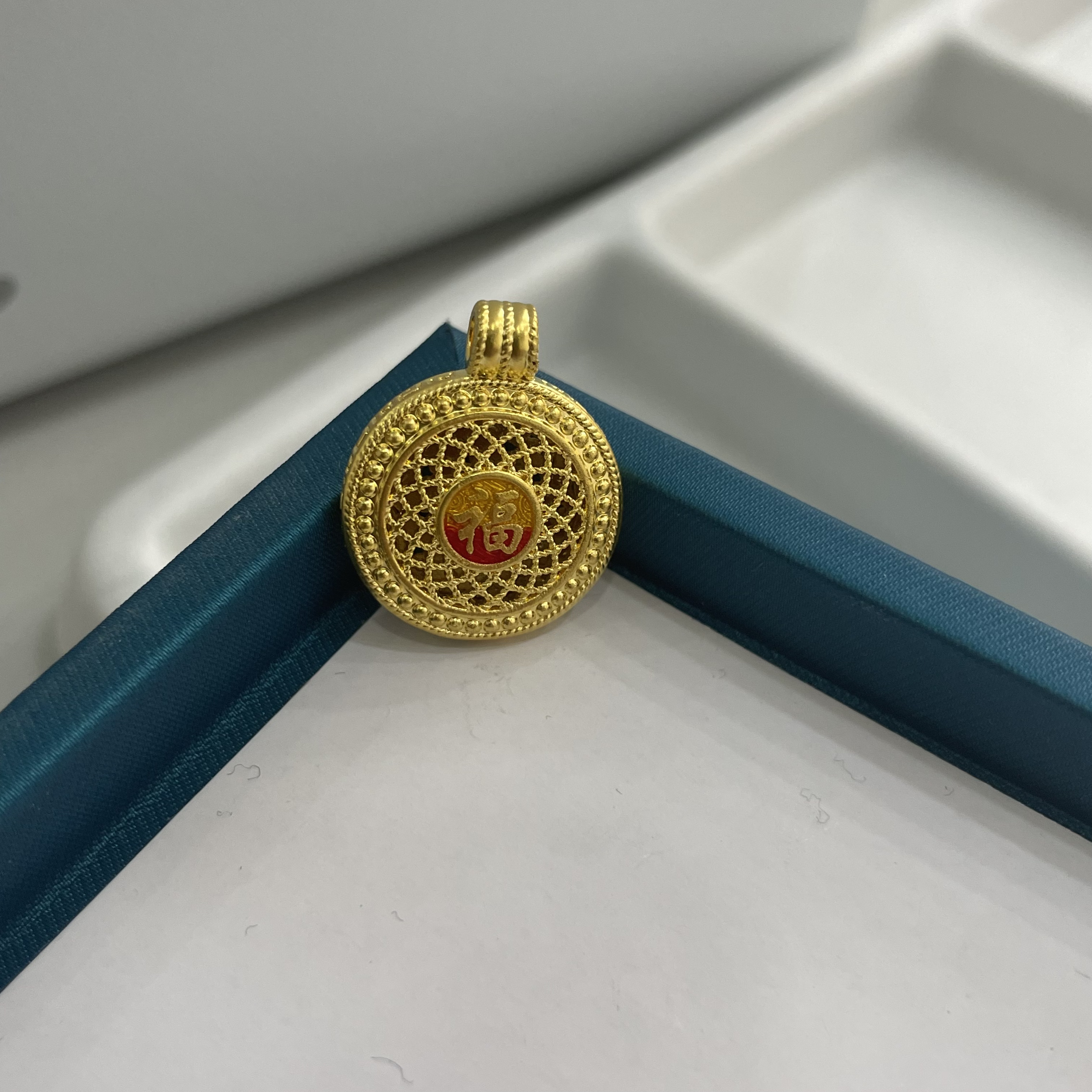 【莹莹专享】足金999 八宝罗盘  ZP 0.92  纳金添福