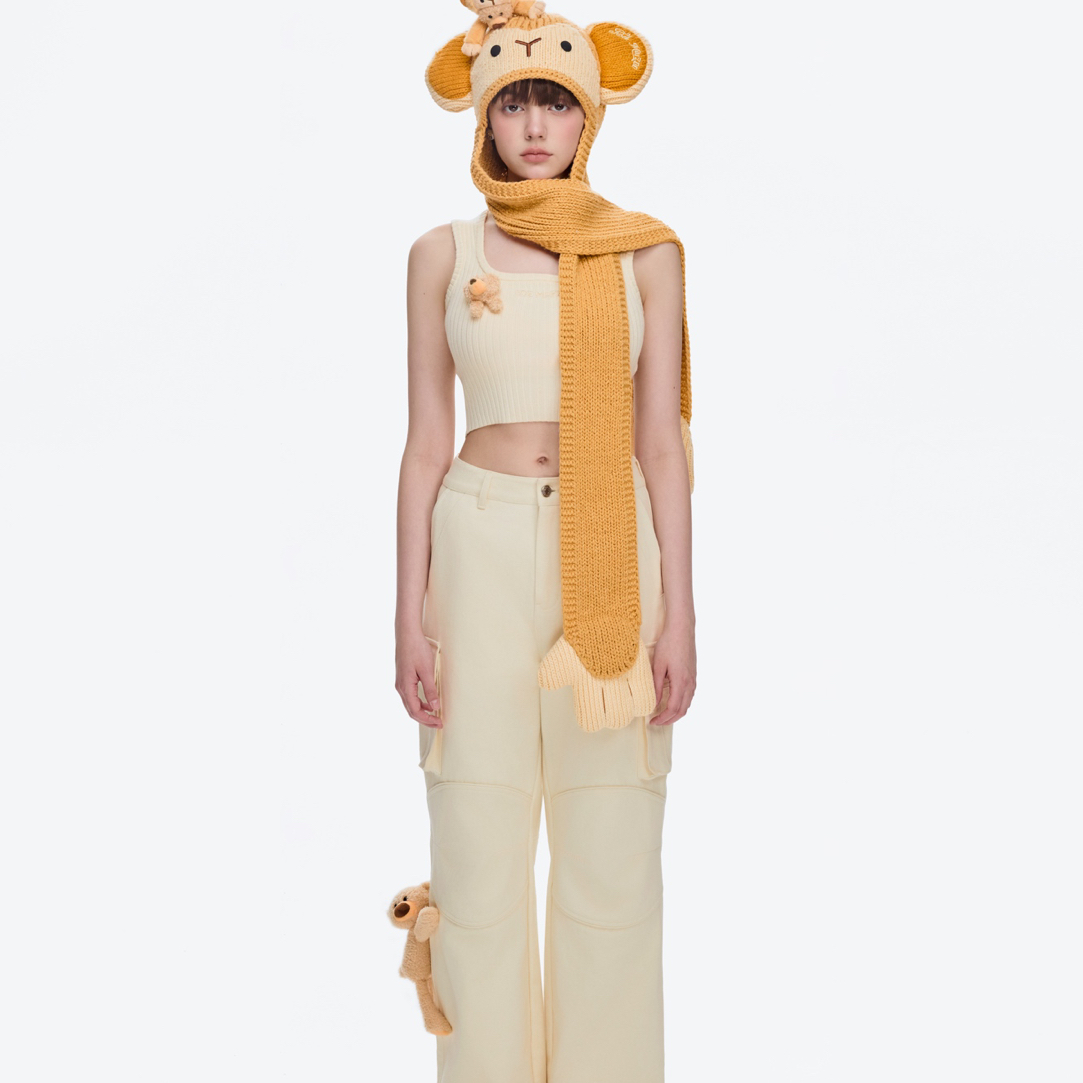 13DE MARZO 2025AW 秋冬新款 猴子小熊玩偶围巾冷帽