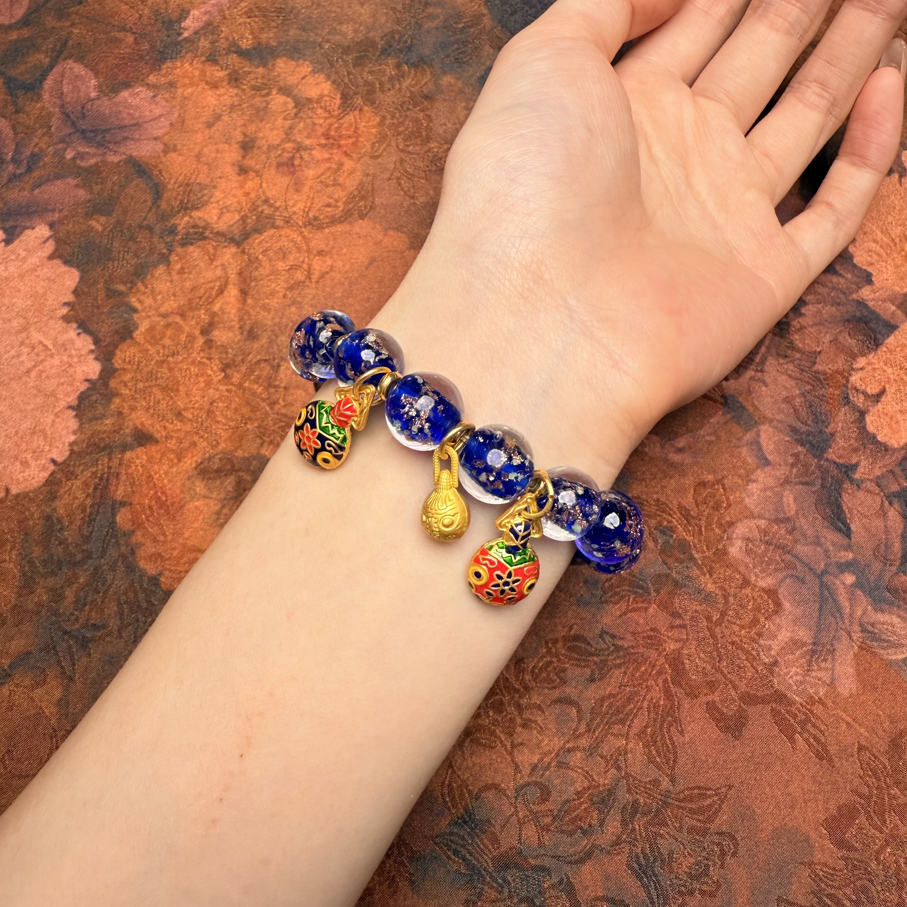 S1060-夜光香灰琉璃手串（无礼盒）